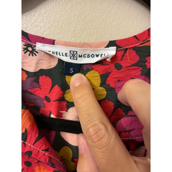 Michelle McDowell Floral Long Sleeve Blouse Size Small - Picture 3 of 5
